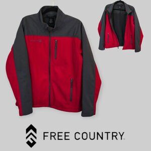 Free Country Red and Black Coat Jackets Full Zip waterproof  Mens Medium